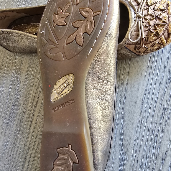 Born Gold Beaded Leather Flats - Picture 4 of 5